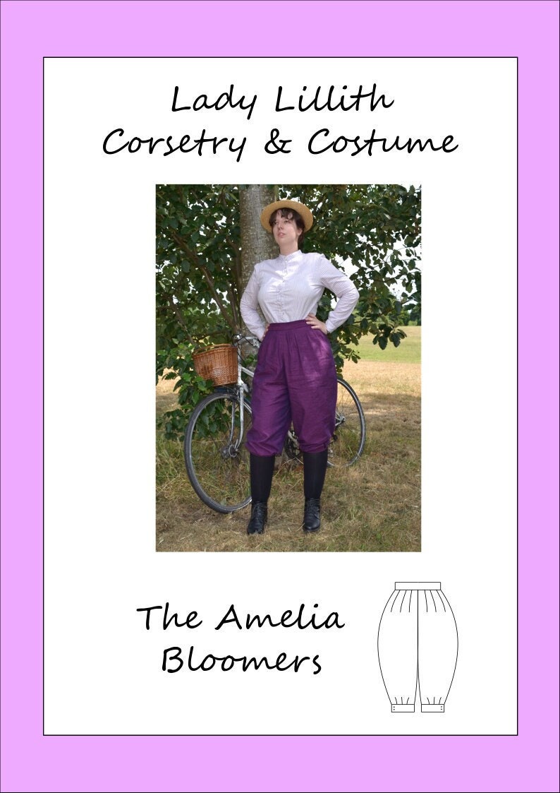 Edwardian Bloomers, Breeches, Knickers, Pants Amelia Bloomers PDF pattern  AT vintagedancer.com