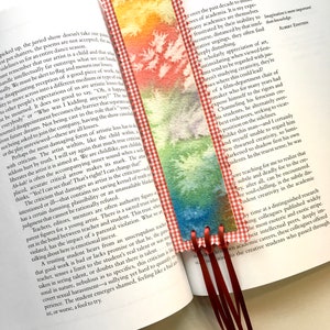 Rainbow Coloured Bookmark, Watercolour Art By Lynne