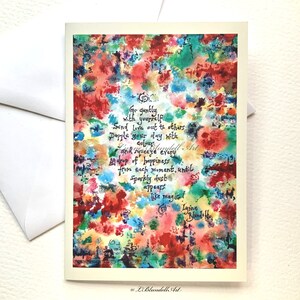 Biglietto da visita / Biglietto d'auguri - Parole "Go Gently" e opere d'arte di Lynne