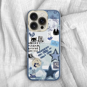 Funda personalizada Y2k con diseño de estrella para iPhone 16, 15 Pro, 14, 13 y 12, Samsung Galaxy A15, A55, A56, A36, S23 Fe, S24 Ultra y S25 Plus