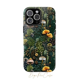 Mushroom Phone Case Cottagecore Cover fit for iPhone 16e, 16 Pro Max 15 14 13 12 11  Plus magsafe, Samsung S25 S24 A55 A54 Pixel 9a Pro 8