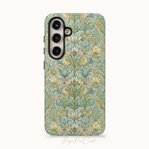 William Morris Phone Case Floral Samsung A36 A56 case S24 ultra, S25, A55, A35, A16, for iPhone 16 15 14 13 12 11 8 7 SE  XR Pro Max