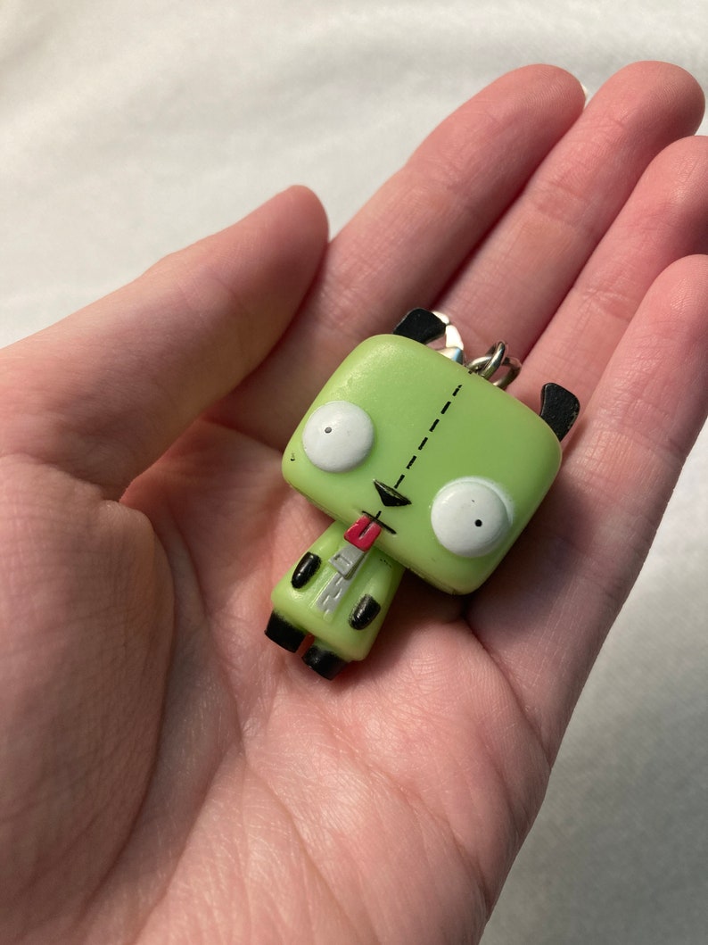 Invader Zim Gir Patch and Keychain Etsy
