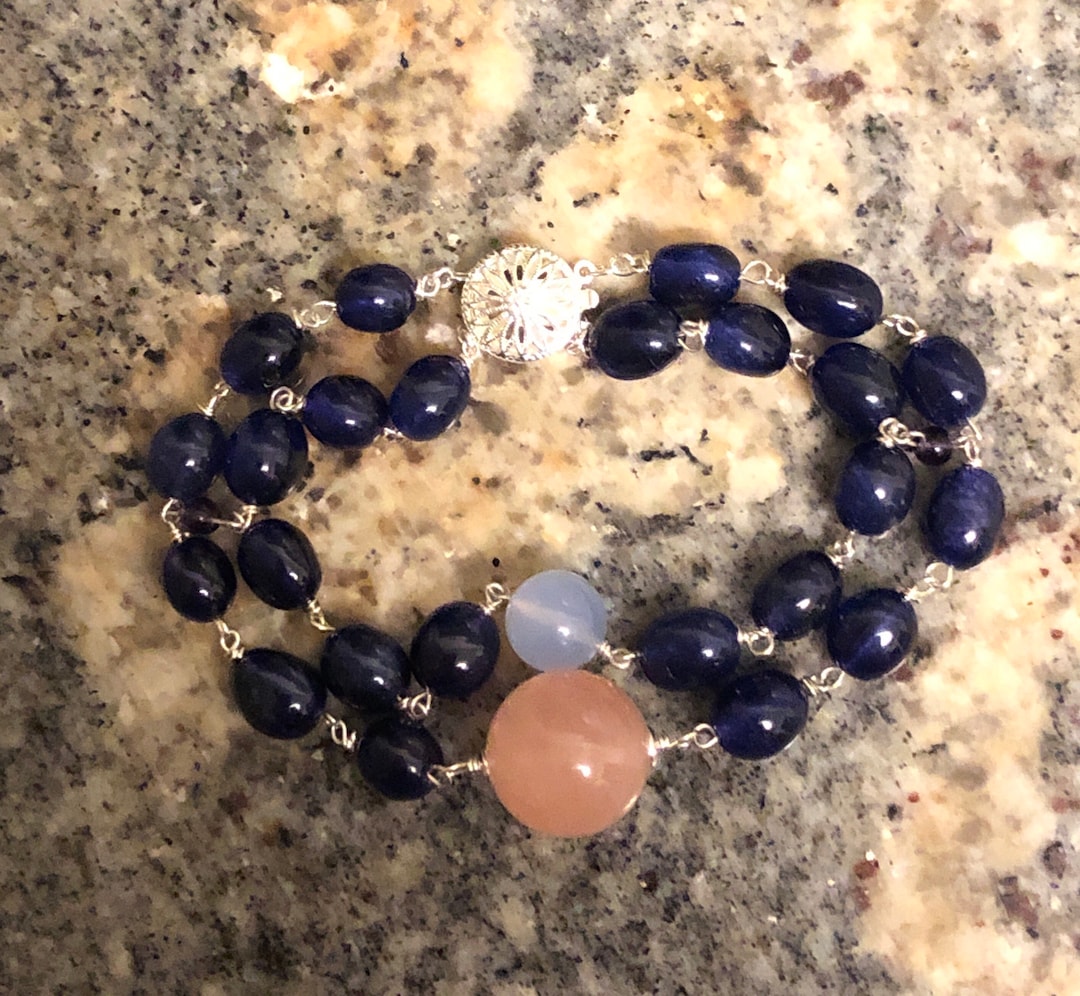 Galaxy Gemstone Beaded Bracelet Etsy