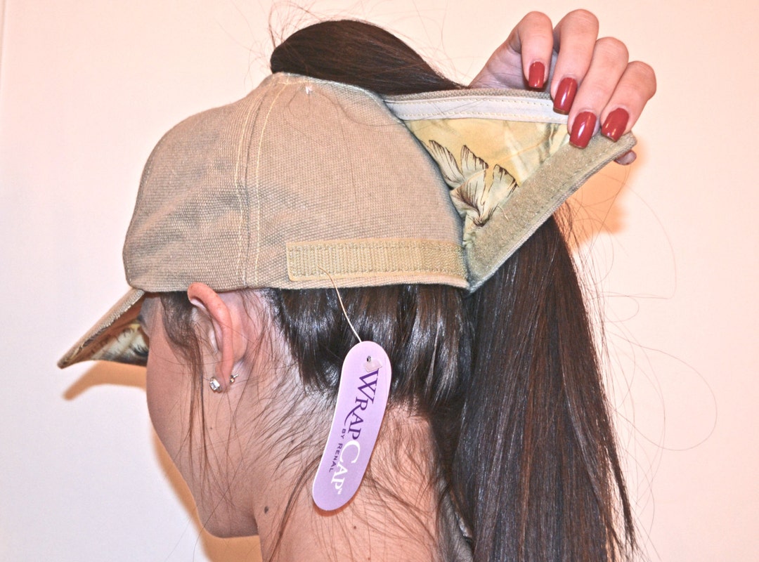 Khaki Baseball Cap Has a High Opening for a Ponytail Without  display picture 1