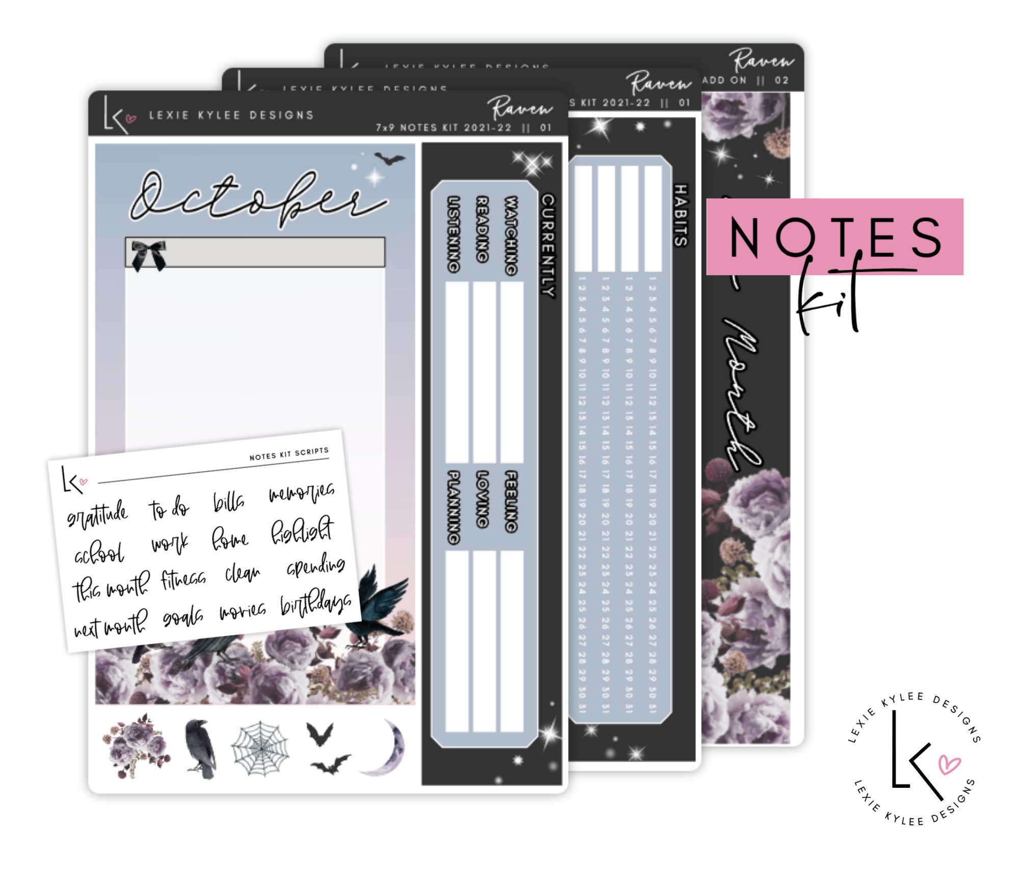 Notes Kit  ||   October Raven