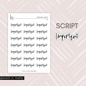 Script  ||  Important   [729]