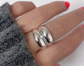 925 Sterling Silver Ring | #6 | Chunky Statement Style | Plain Irregular Chunky | Basic | Tarnish Free Dainty | Hypoallergenic