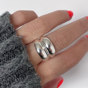 925 Sterling Silver Ring | #6 | Chunky Statement Style | Plain Irregular Chunky | Basic | Tarnish Free Dainty | Hypoallergenic