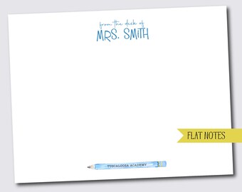 From the desk of personalized notecards Personalized Notecards From the desk of teacher notes teacher gift idea teacher custom notes teacher