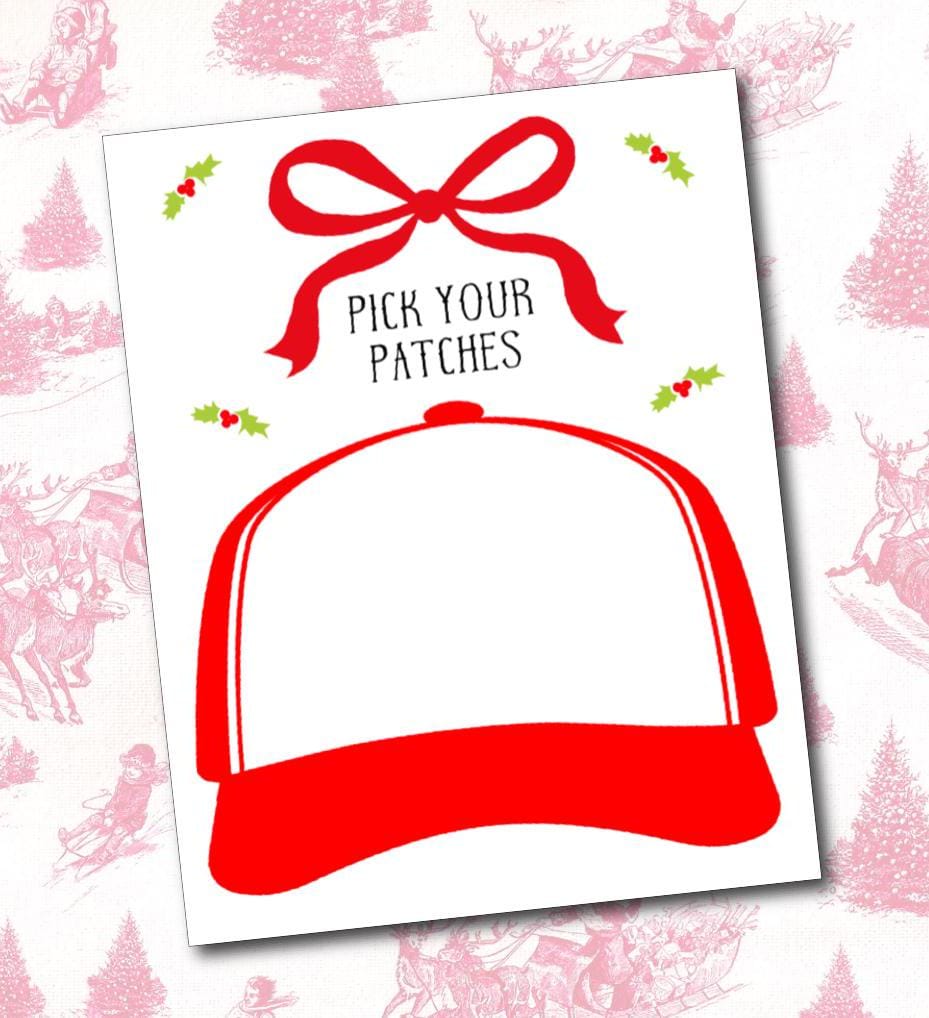 Trucker Hat Design Template for Trucker Hat Bar Christmas Hat Bar
