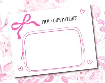 Belt Bag design template for belt bag patch layout printable belt bag party printable Pick your patches template