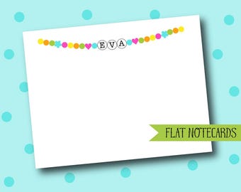 Friendship Bracelet Notecards -Personalized Notecards -Friendship Bracelet -Custom notecards -personalized notes -gift idea for her -tween