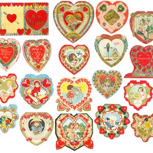 Alte Valentinstag Digital Download 19 druckbare Bilder Clip Art Valentinstag Karte