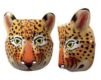 Paper Mask Cheetah Printable Digital Download 11" x 17"
