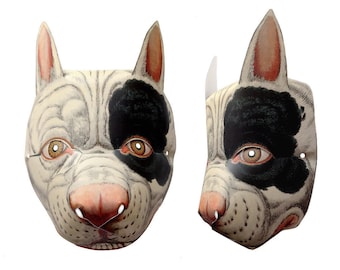 Paper Mask Dog Printable Digital Download 11" x 17"