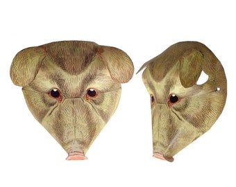 Paper Mask Pig Printable Digital Download 11" x 17"