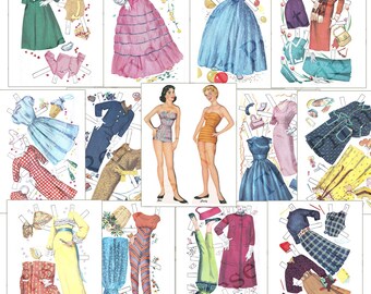 Sue & Cindy 50s Fashion Paper Doll Digital Download Printable Image PDF #329