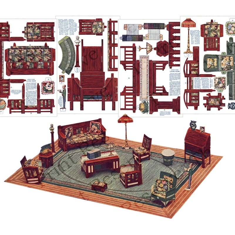 Miniature 1920s Furniture - Etsy