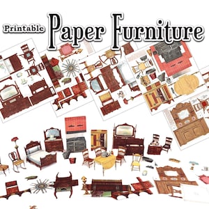 Paper Doll House Möbel Paper Doll Printable Digitaler Download PDF-Artikel-#504