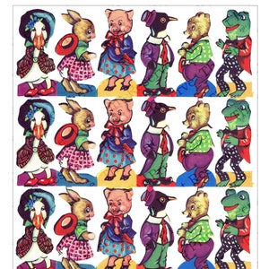 Tier Clipart Anthropomorphes Bild Digitaler Download druckbare Clipart-Artikel #217