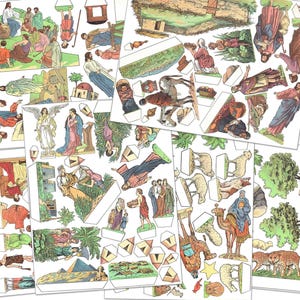 Jesus Bibel druckbare Papierpuppe Bild digitaler Download Clipart