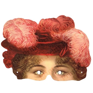 Paper Mask Antique Victorian Mask Digital Download Printable Image