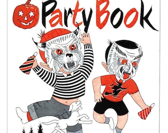 Halloween Party Activity Book Printable Paper Masks Games Digital Download