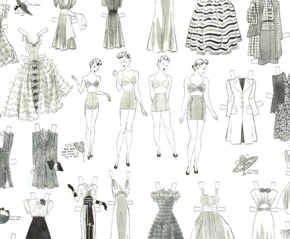 Printable 4 Paper Doll Coloring Pages to Print & Color for ...