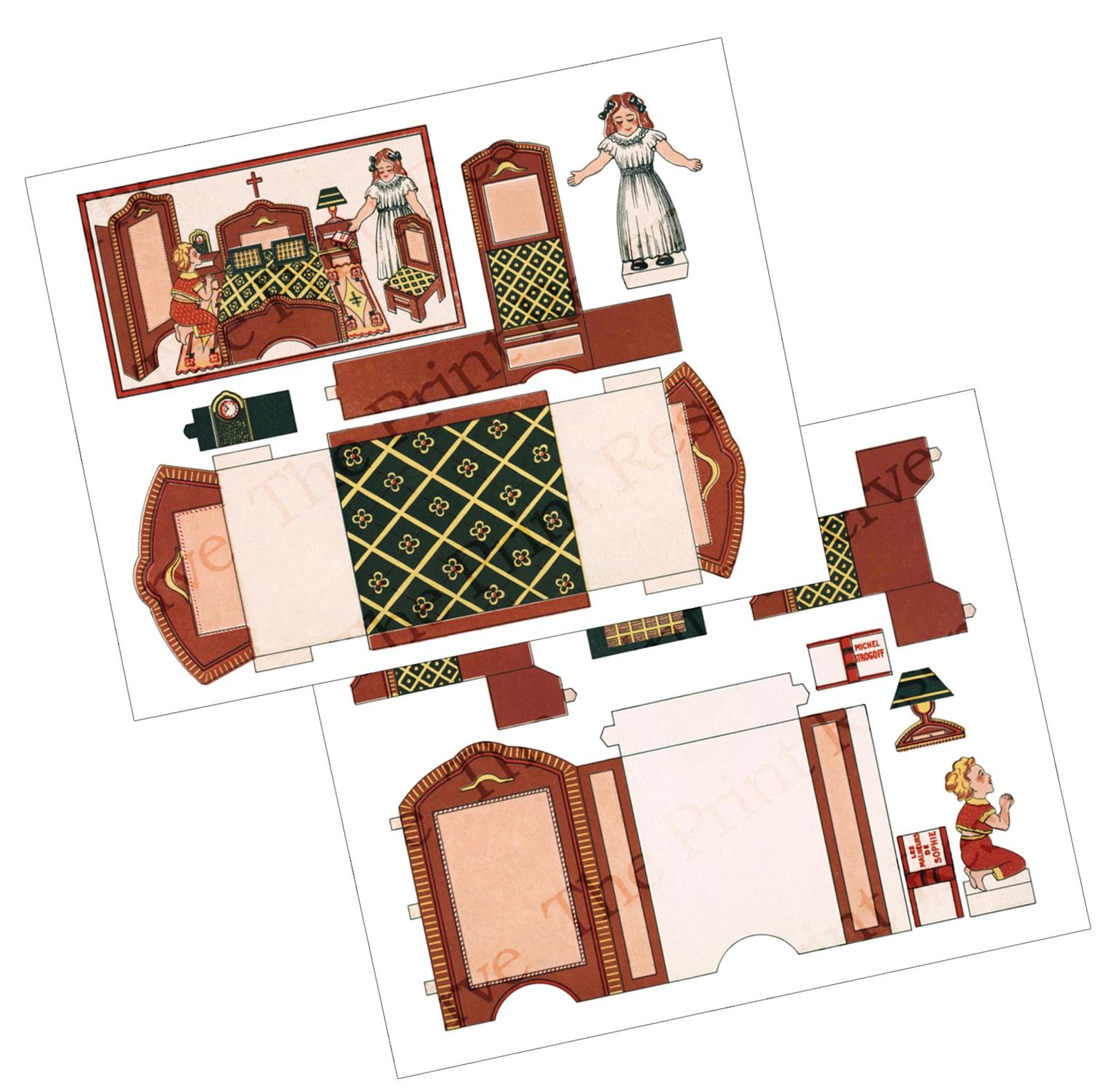Paper Doll House Bedroom Furniture Digital Download Printable #524 ...