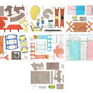Paper Doll House Furniture Printable Digital Download Image PDF Item ...