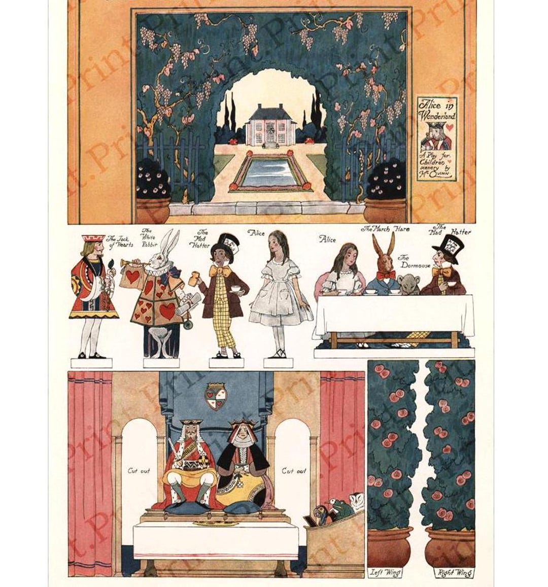 トールペイント　不思議の国のアリス　ヴィンテージアート il_1080xN.6782295797_1us5.jpg