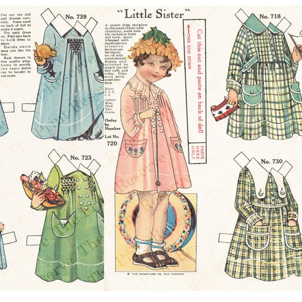 Paper Doll Download Elsie Dinsmore Little Sister Digital Download