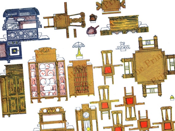 Dollhouse Furniture Printable Paper Craft