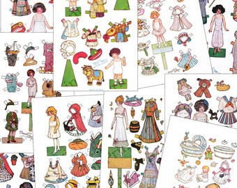 Antique Paper Doll MG Hays Printable Digital Download PDF & JPG