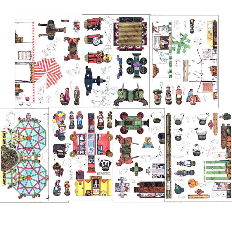 County Fair Paper County Fair Paper Craft Model Printable Digital Download - Etsy