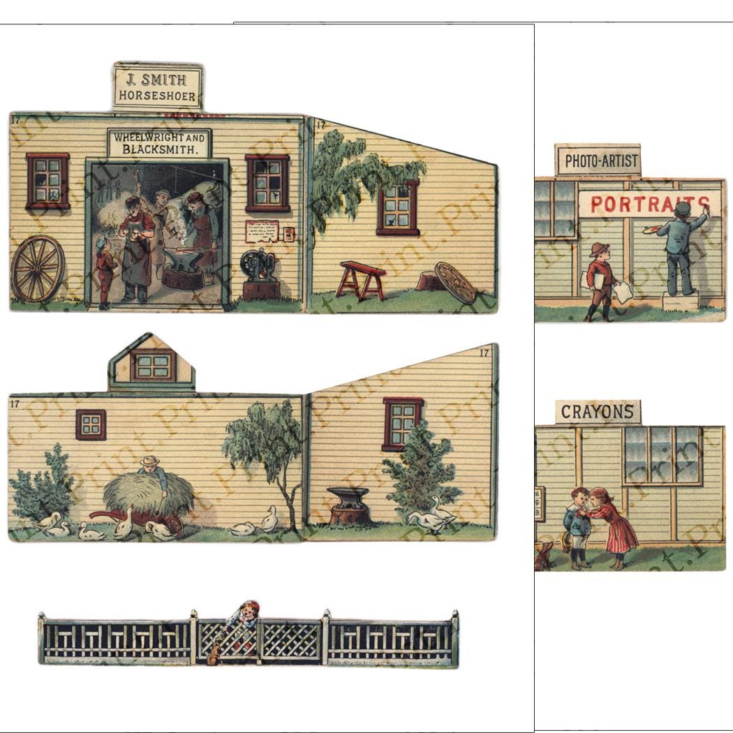 Paper Doll Rip Paper Doll House Printable Rip Van Winkle Set Antique Pretty Village ...