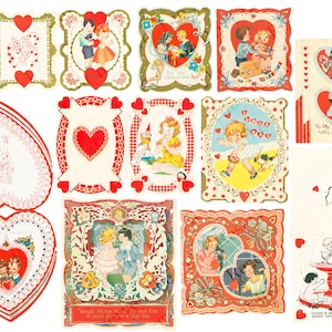 Valentine Digital Download Printable Card Images Retro Valentine Clip Art
