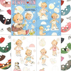 Kewpie Doll Digital Download Paper Doll Printable Kewpie Kin Item #384