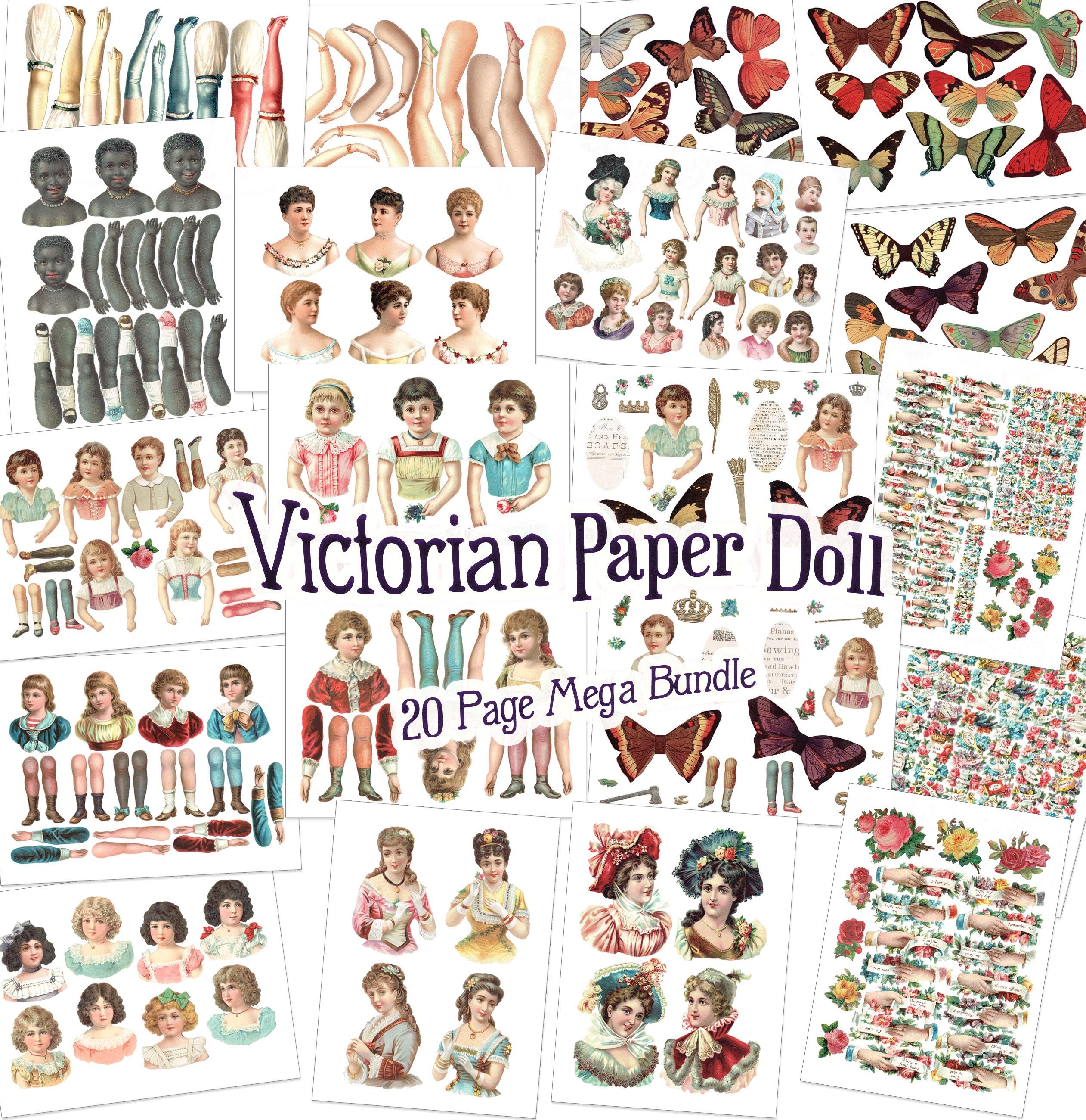 Paper Doll Printable Victorian Image Mega Bundle 20 Page Digital Download Item #318