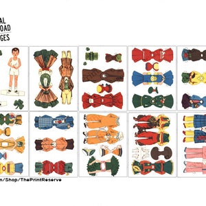 St Patricks Day Printable Irish Paper Dolls Digital Download - Etsy