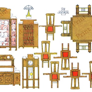 Printable Paper Doll Furniture Instant Digital Download Image - Etsy Canada