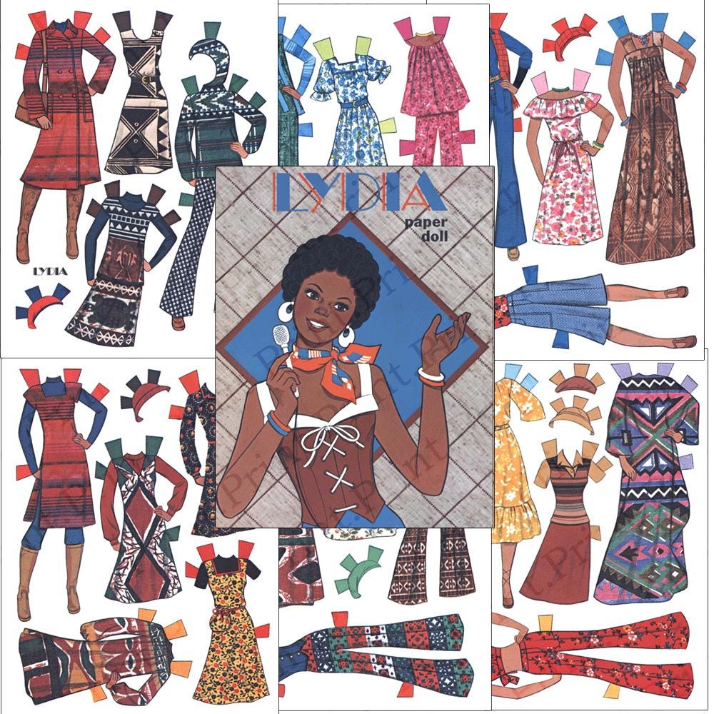 9【Paper Dolls/希少 ドイツ原盤7インチ】モッズ/mods/60年代 NEW OLD STOCK LOT 6 1960'S PUNCH-OUT PAPER DOLLS MINI MODS MOPPETS