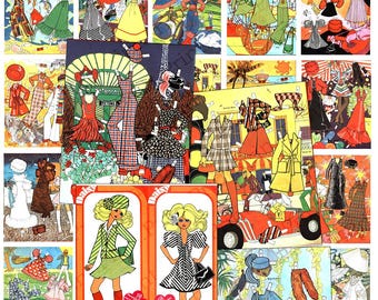 Daisy Doll jaren 1970 Mary Quant Fashion afdrukbare digitale download