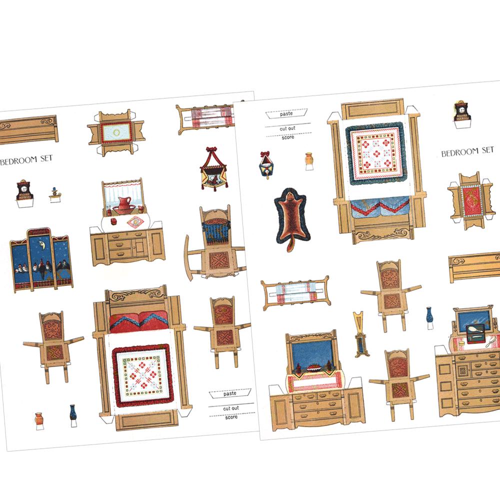 Paper Doll House Furniture Bedroom Set Printable Digital Download - Etsy