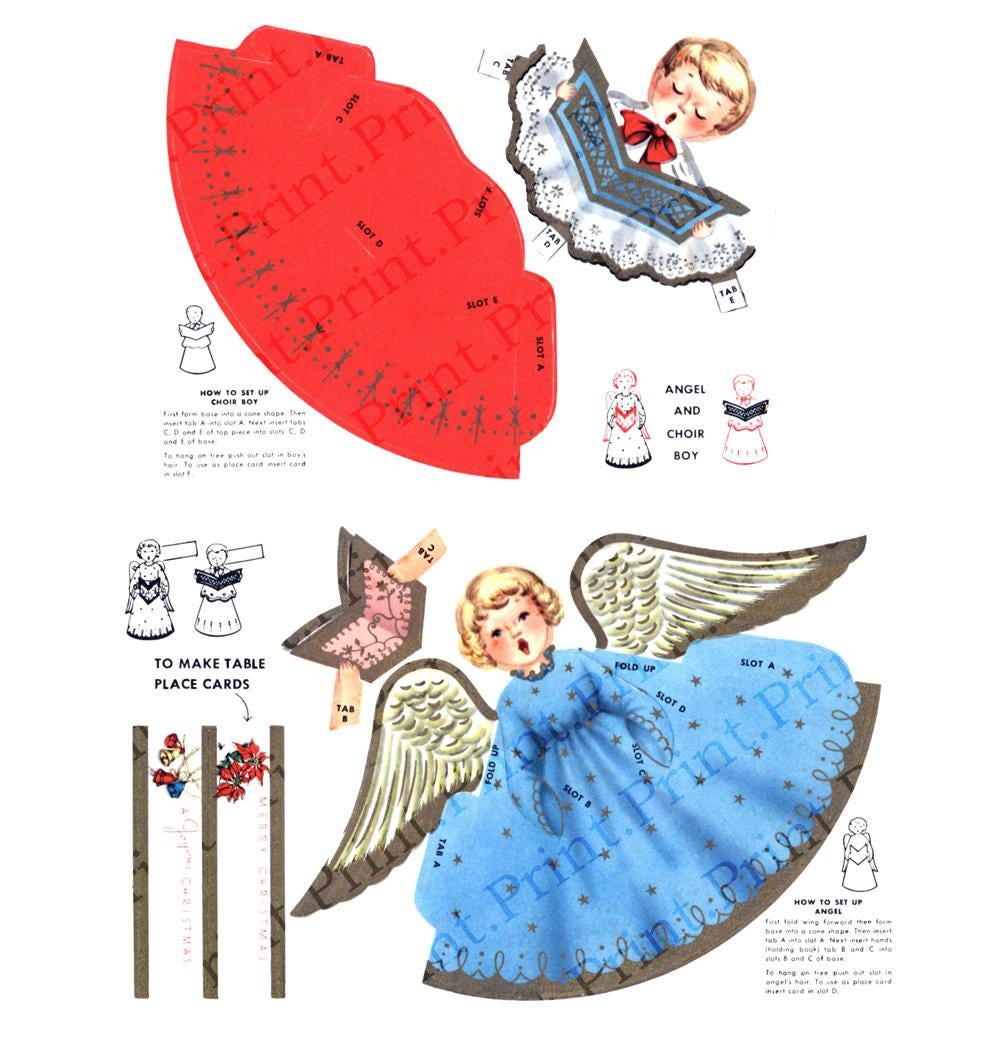 Vintage Miniature Angels - Etsy