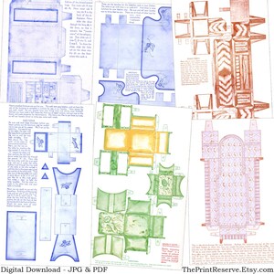 Paper Doll House Furniture Deco Printable Antique Digital Download Item #518