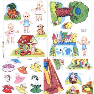 Kewpie Doll Digital Download Paper Doll Printable 1960s Vintage Image Item #376