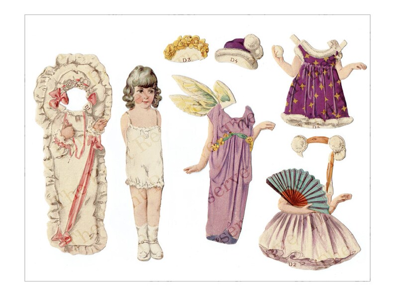 Halloween Paper Doll Printable Costume Paper Dolls Digital - Etsy
