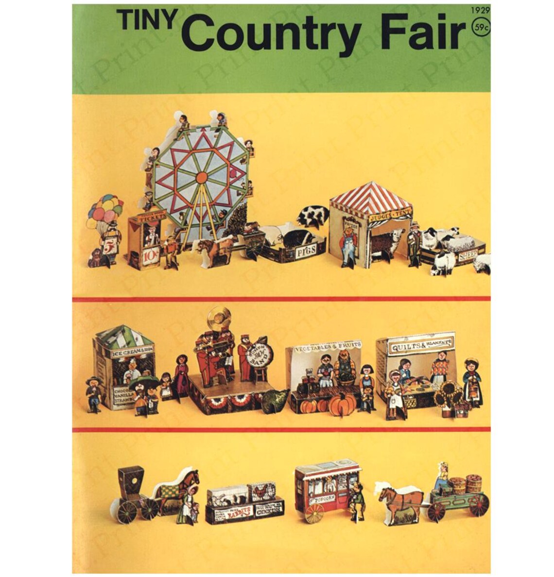 County Fair Paper County Fair Paper Craft Model Printable Digital Download - Etsy